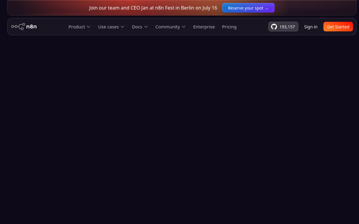 Screenshot di n8n