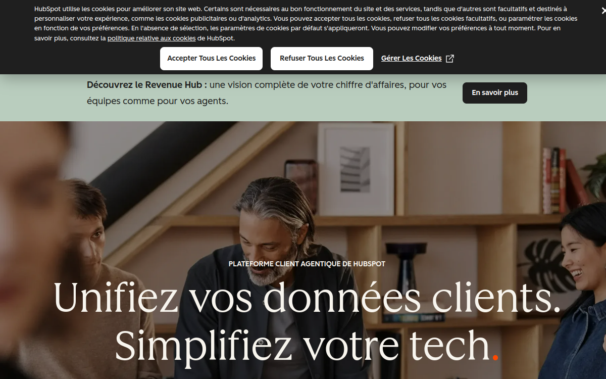 Screenshot di HubSpot