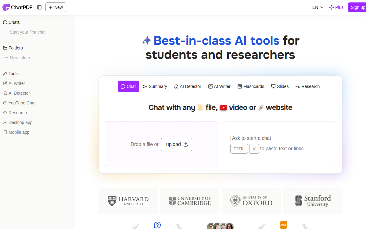 Screenshot di ChatPDF