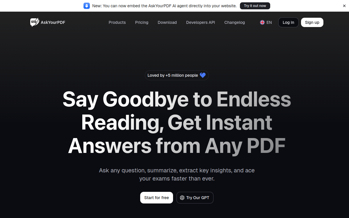 Screenshot di AskYourPDF