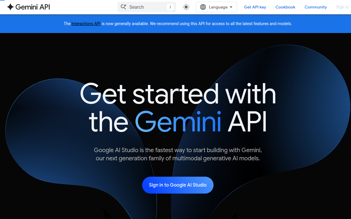 Screenshot di Google AI Studio