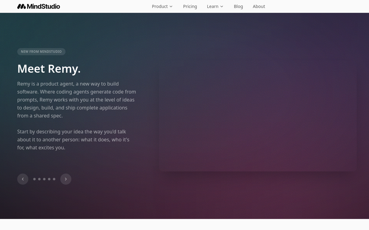 Screenshot di MindStudio