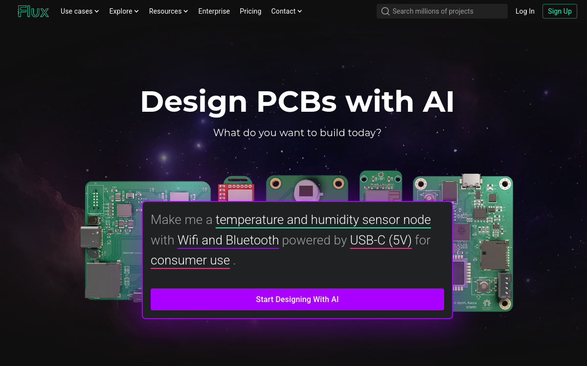 Screenshot di Flux.ai