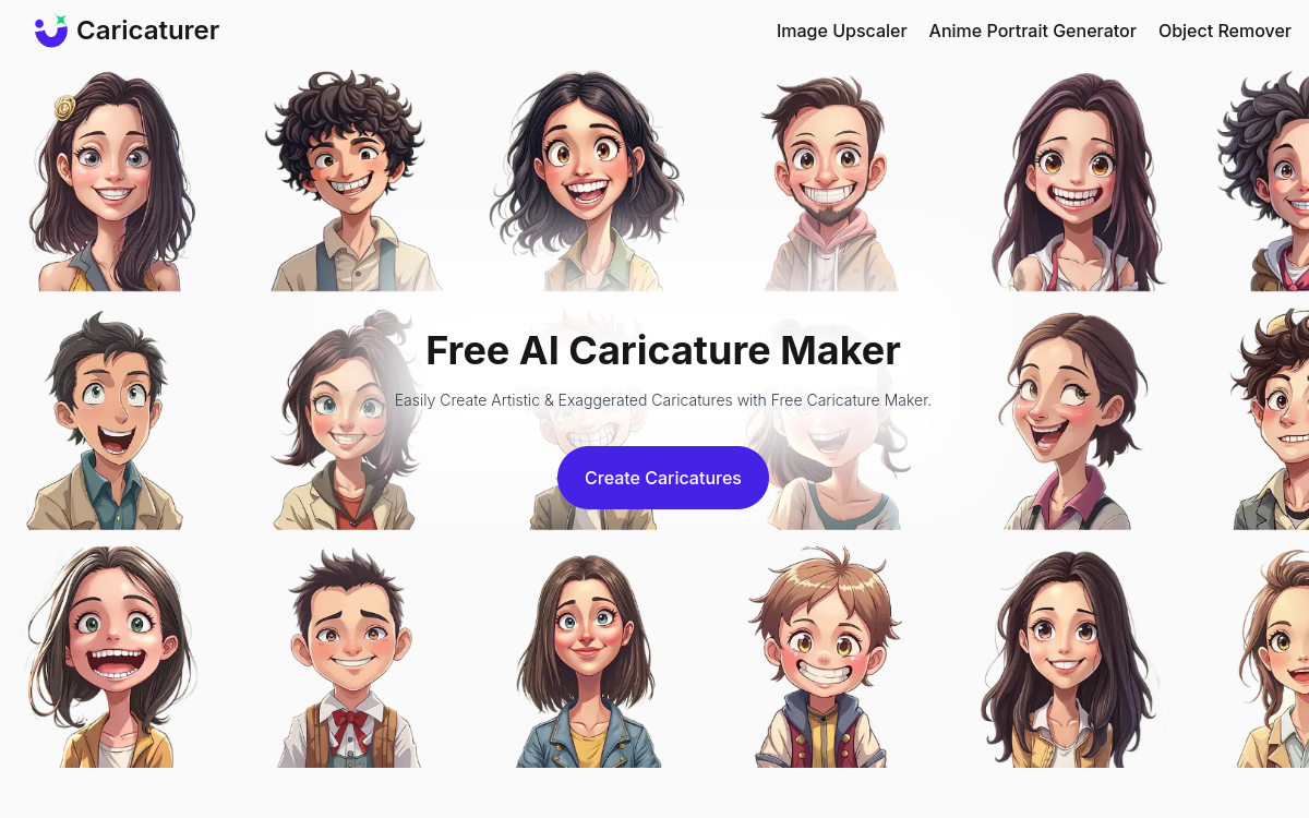 Screenshot di Caricaturer.io