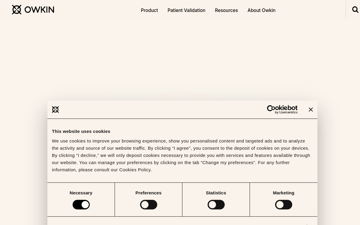 Screenshot di Owkin