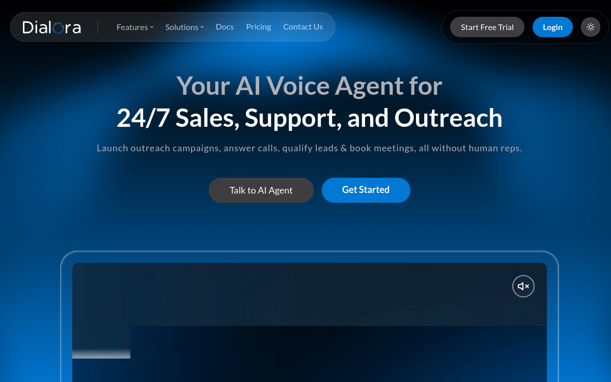 Screenshot di Dialora.ai