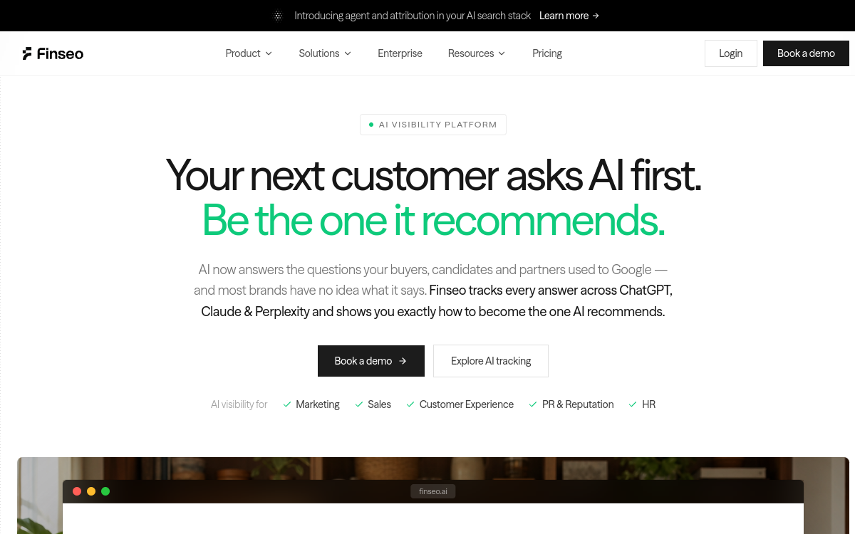 Screenshot di FinSEO.ai