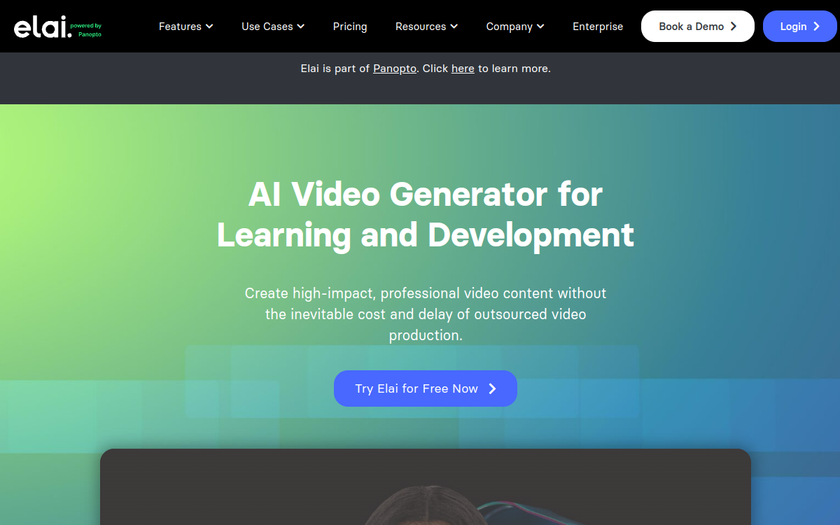 Screenshot di Elai.io