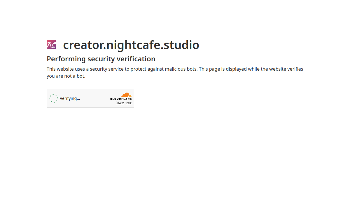 Screenshot di NightCafe