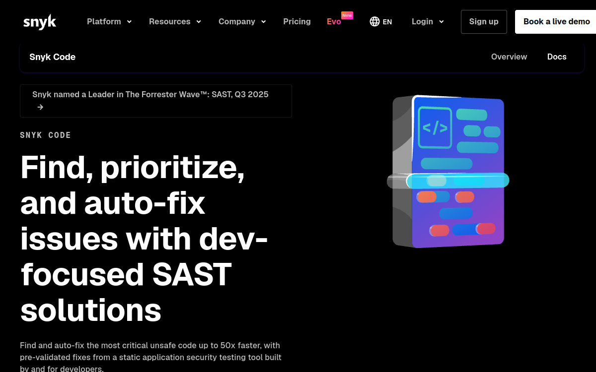 Screenshot di DeepCode
