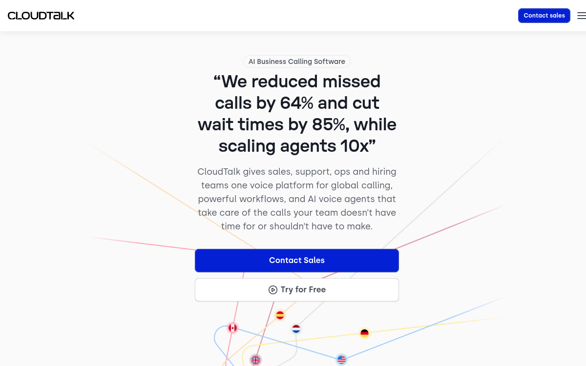 Screenshot di CloudTalk