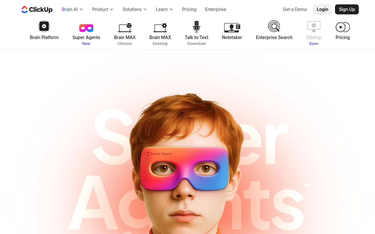 Screenshot di ClickUp Agents