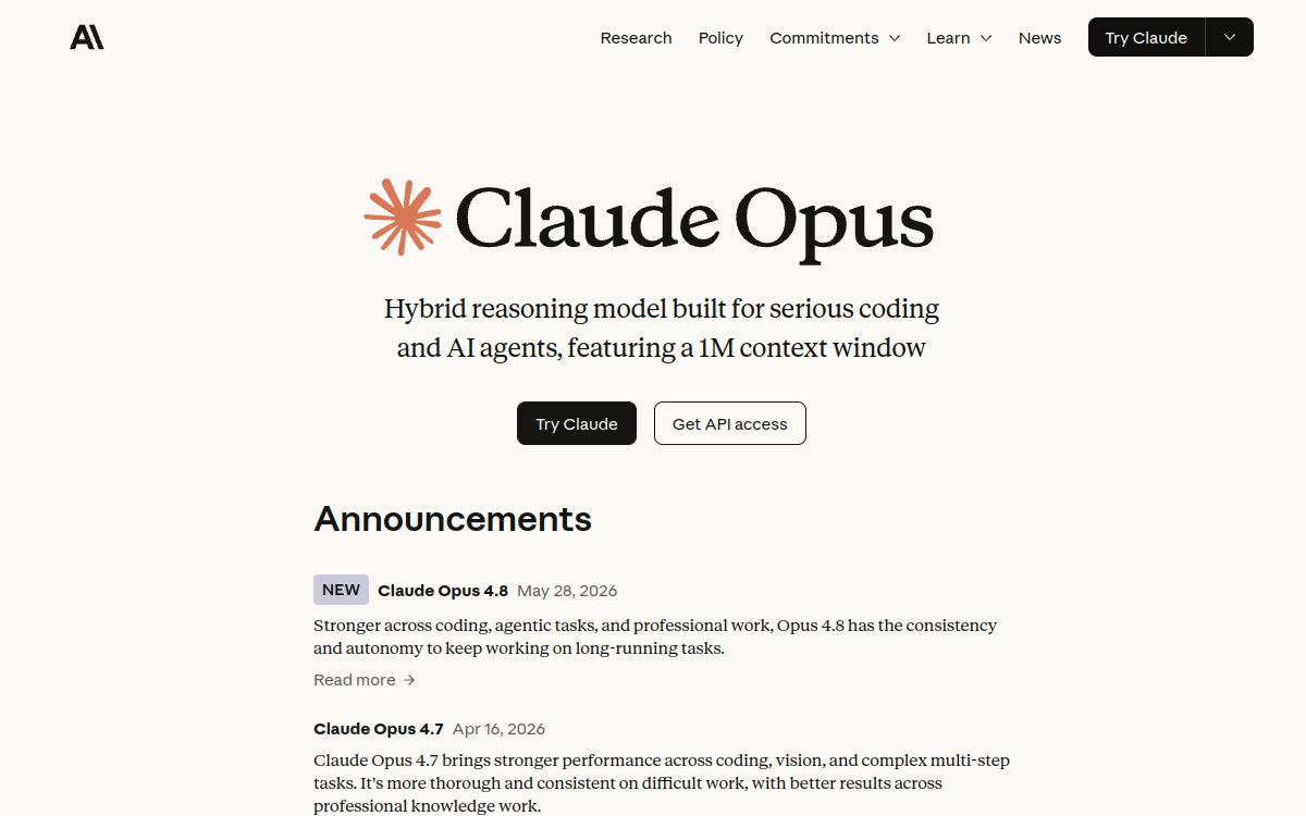 Screenshot di Claude Opus 4.5