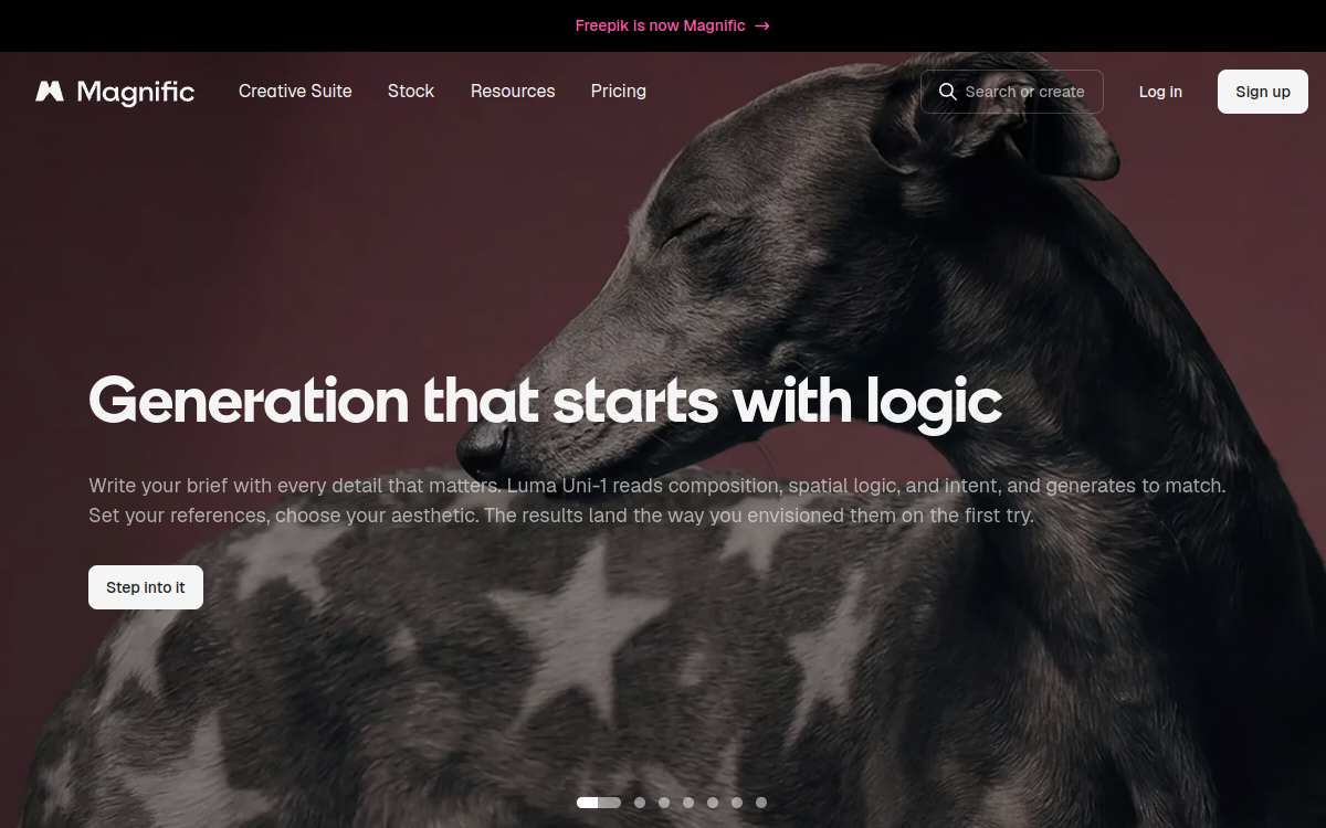 Screenshot di Freepik AI