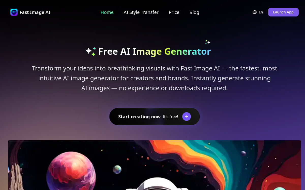 Screenshot di Fast Image AI