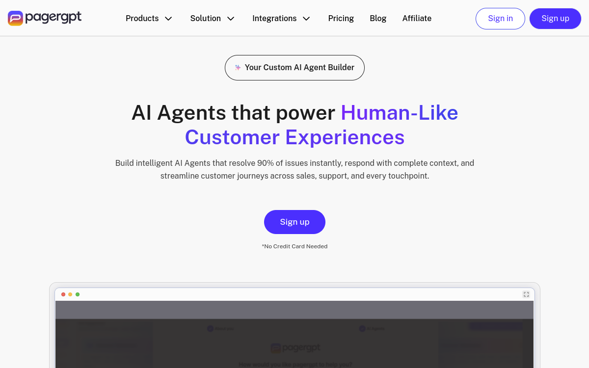 Screenshot di PagerGPT