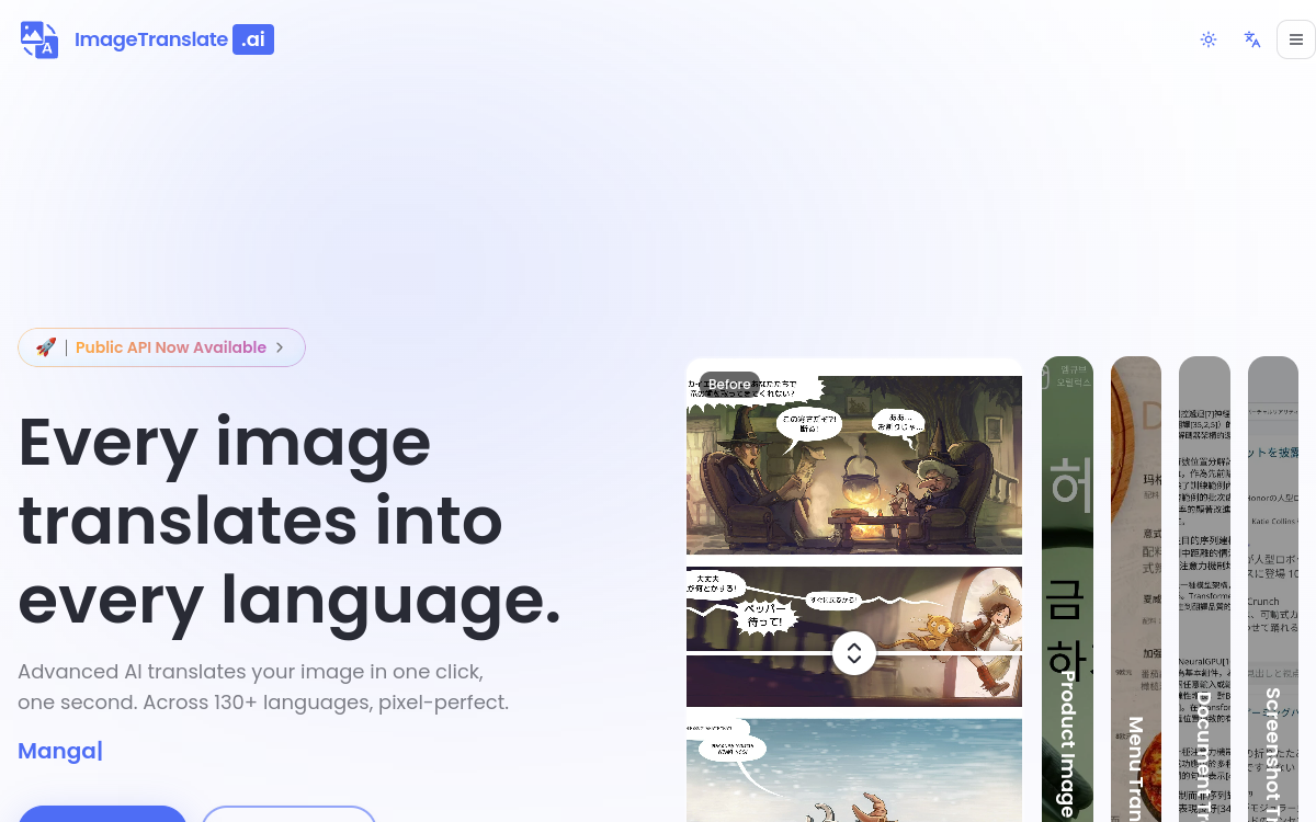Screenshot di ImageTranslate AI