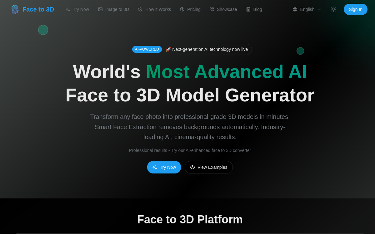Screenshot di Face to 3D