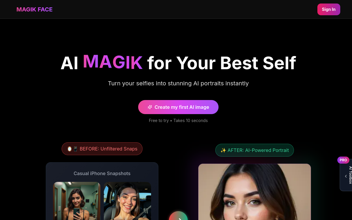 Screenshot di Magik Face
