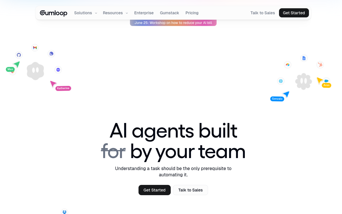 Screenshot di Gumloop