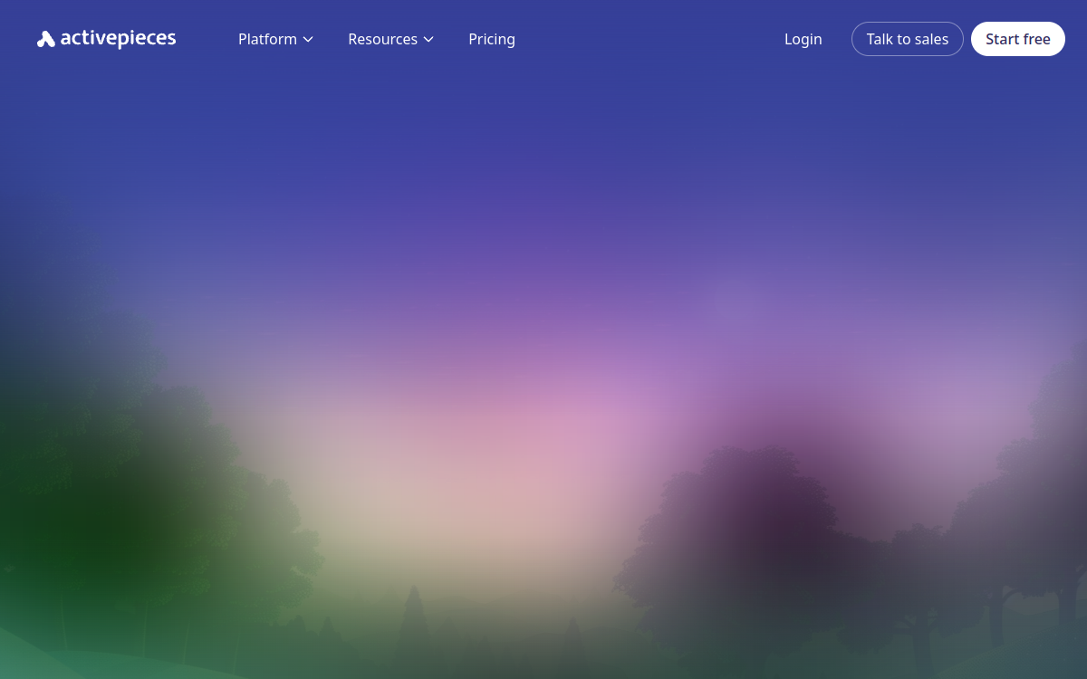 Screenshot di Activepieces