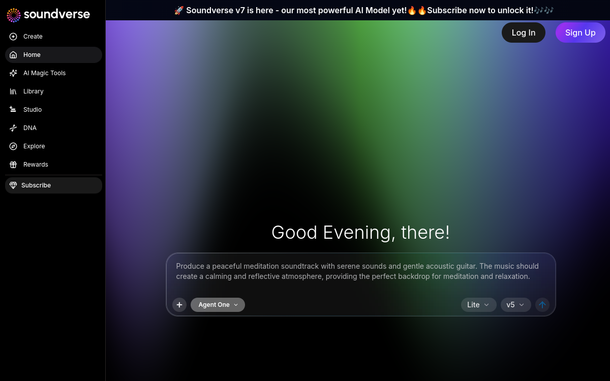Screenshot di Soundverse