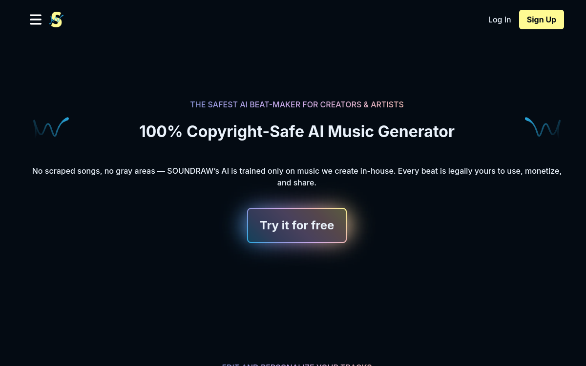 Screenshot di Soundraw