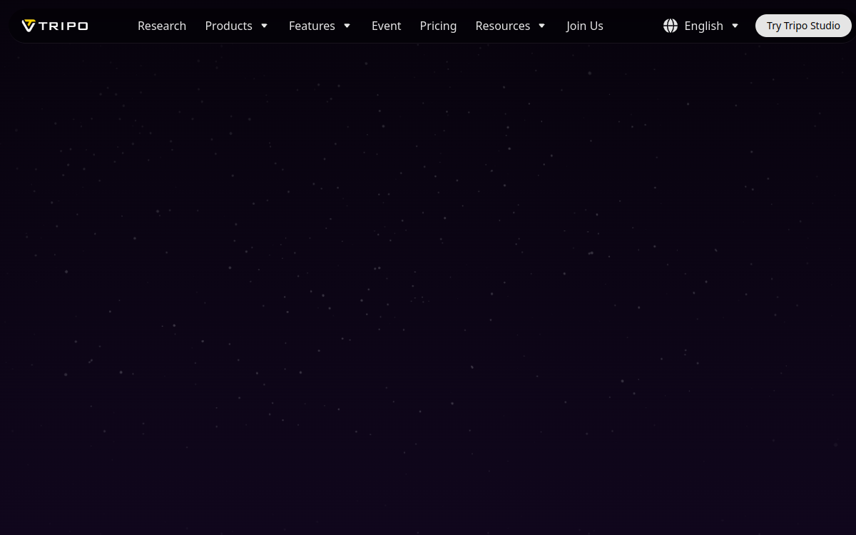 Screenshot di Tripo AI