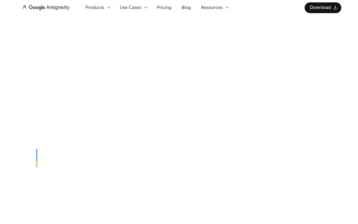 Screenshot di Google Antigravity