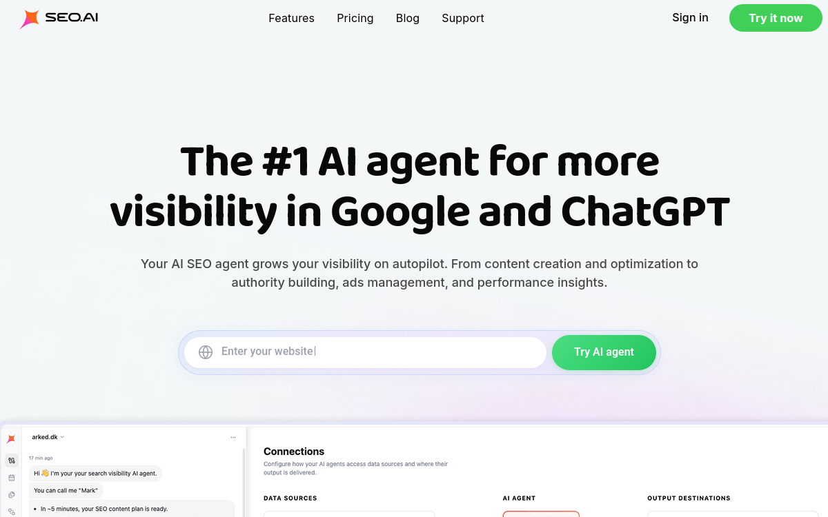 Screenshot di SEO.AI