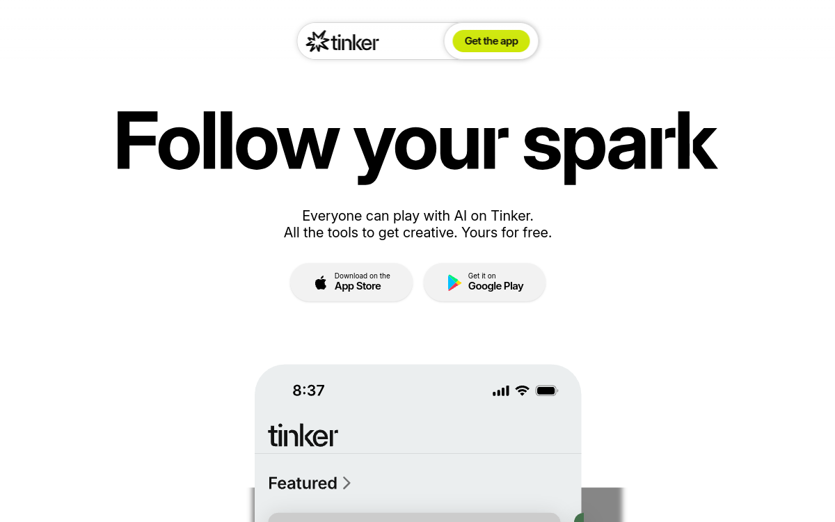 Screenshot di Tinker by Shopify