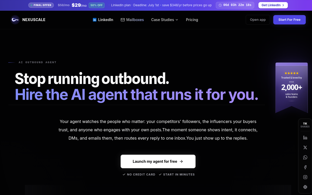 Screenshot di Nexuscale AI