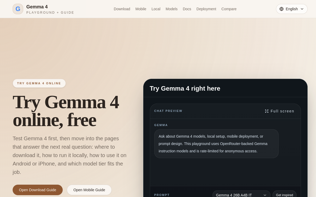Screenshot di Gemma4.app