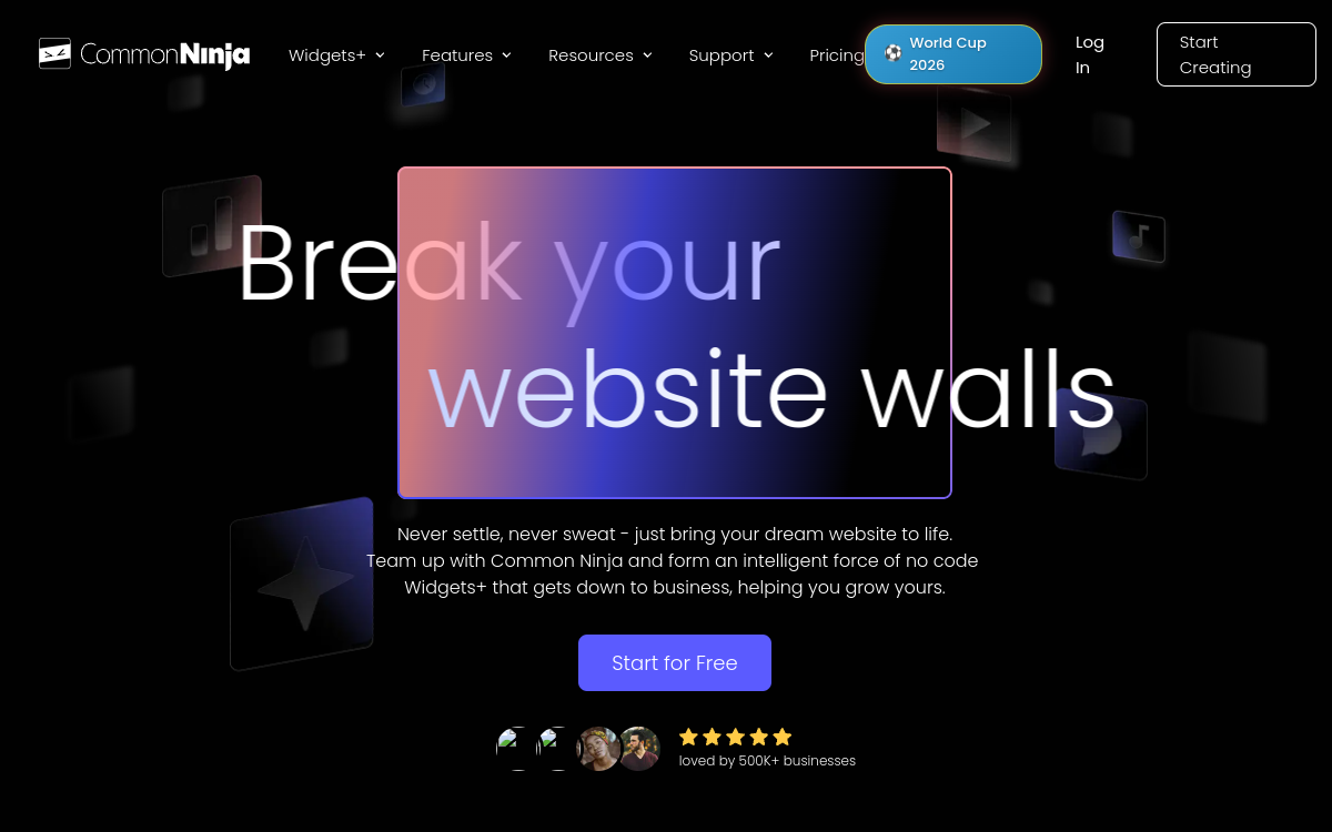 Screenshot di Common Ninja