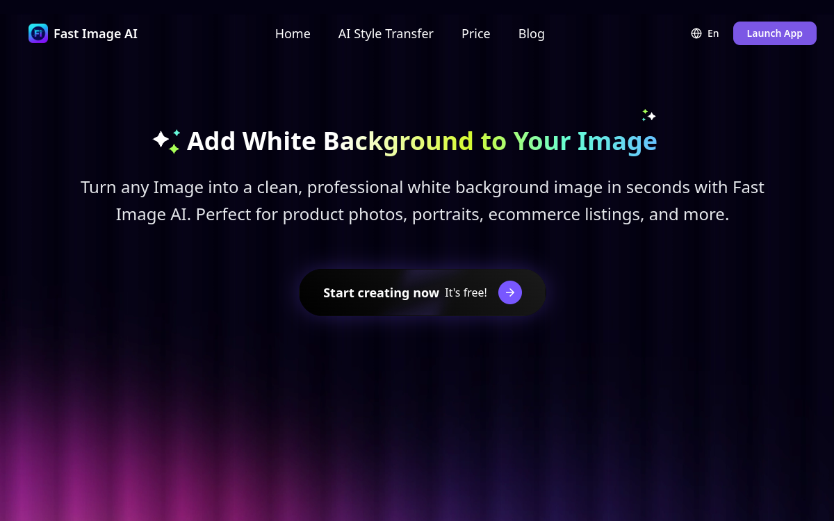 Screenshot di FastImage — White Background