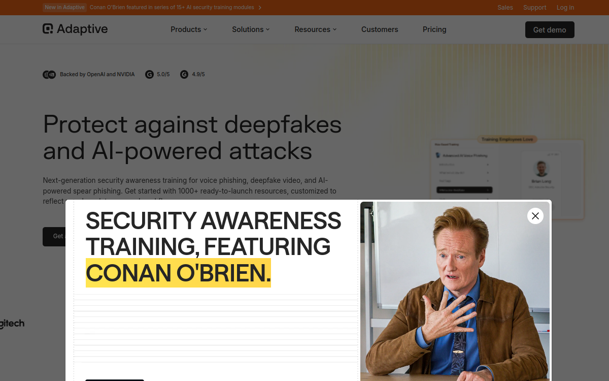 Screenshot di Adaptive Security
