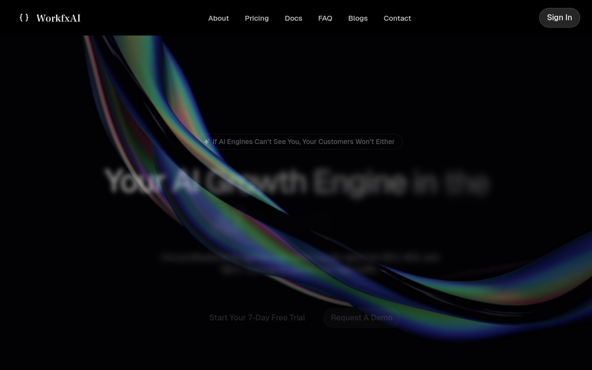 Screenshot di Workfx AI