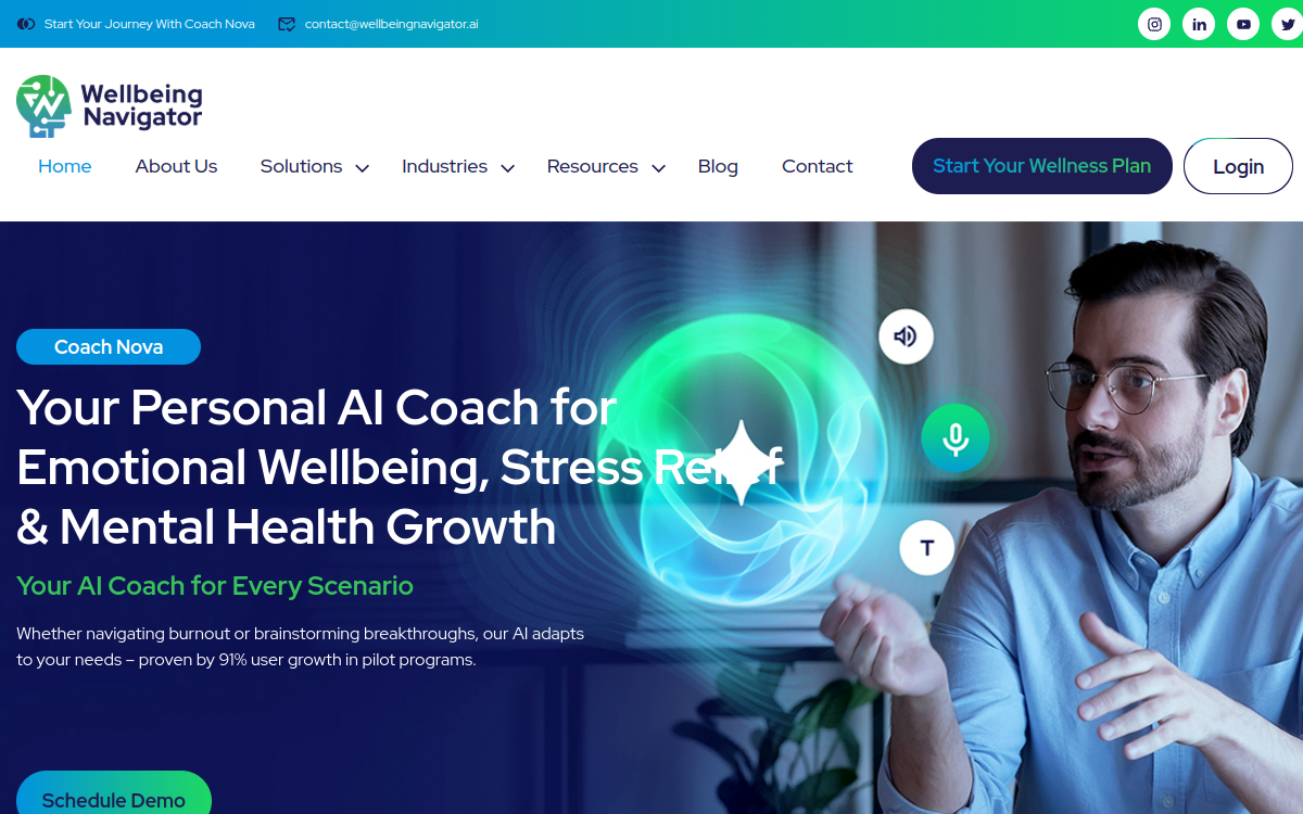 Screenshot di Wellbeing Navigator