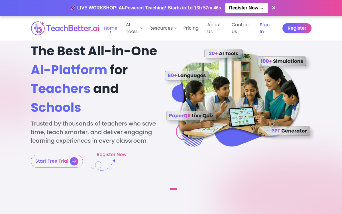 Screenshot di TeachBetter AI