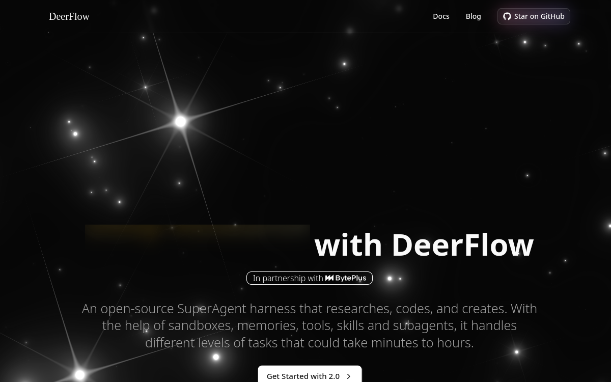 Screenshot di DeerFlow