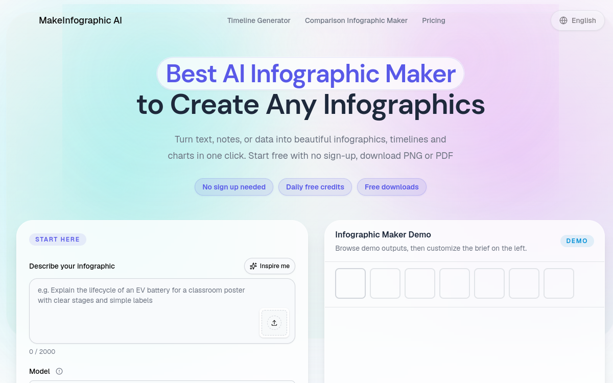 Screenshot di Make Infographic AI