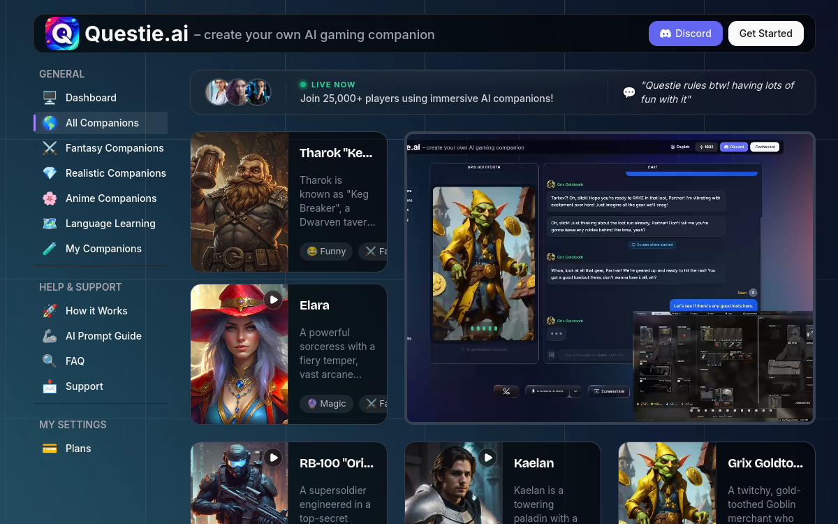 Screenshot di Questie AI