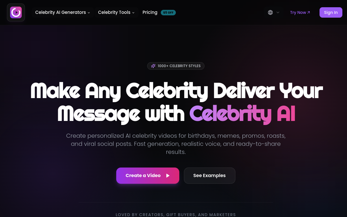 Screenshot di CelebrityAI