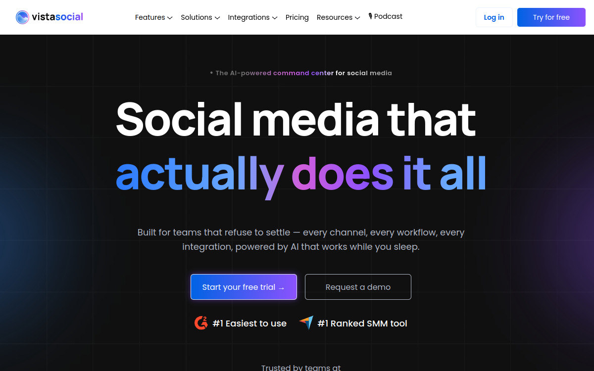 Screenshot di Vista Social