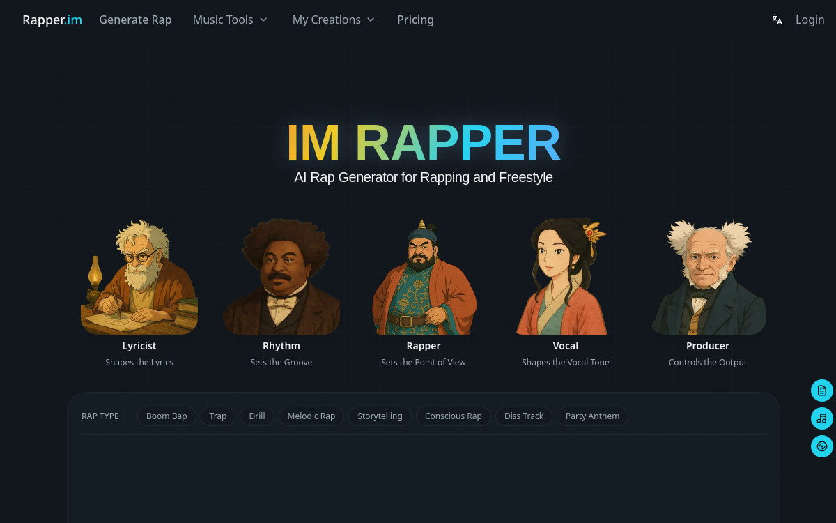 Screenshot di Rapper.im