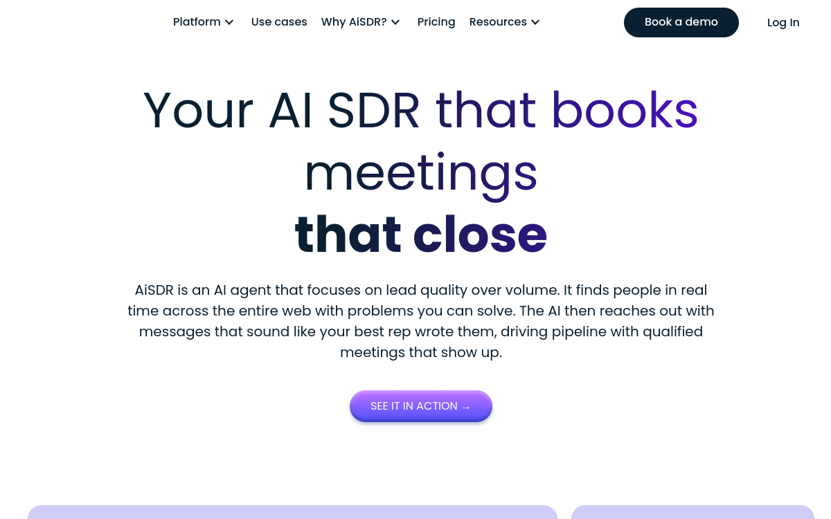 Screenshot di AiSDR