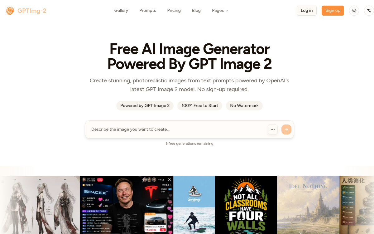 Screenshot di GPTImg-2