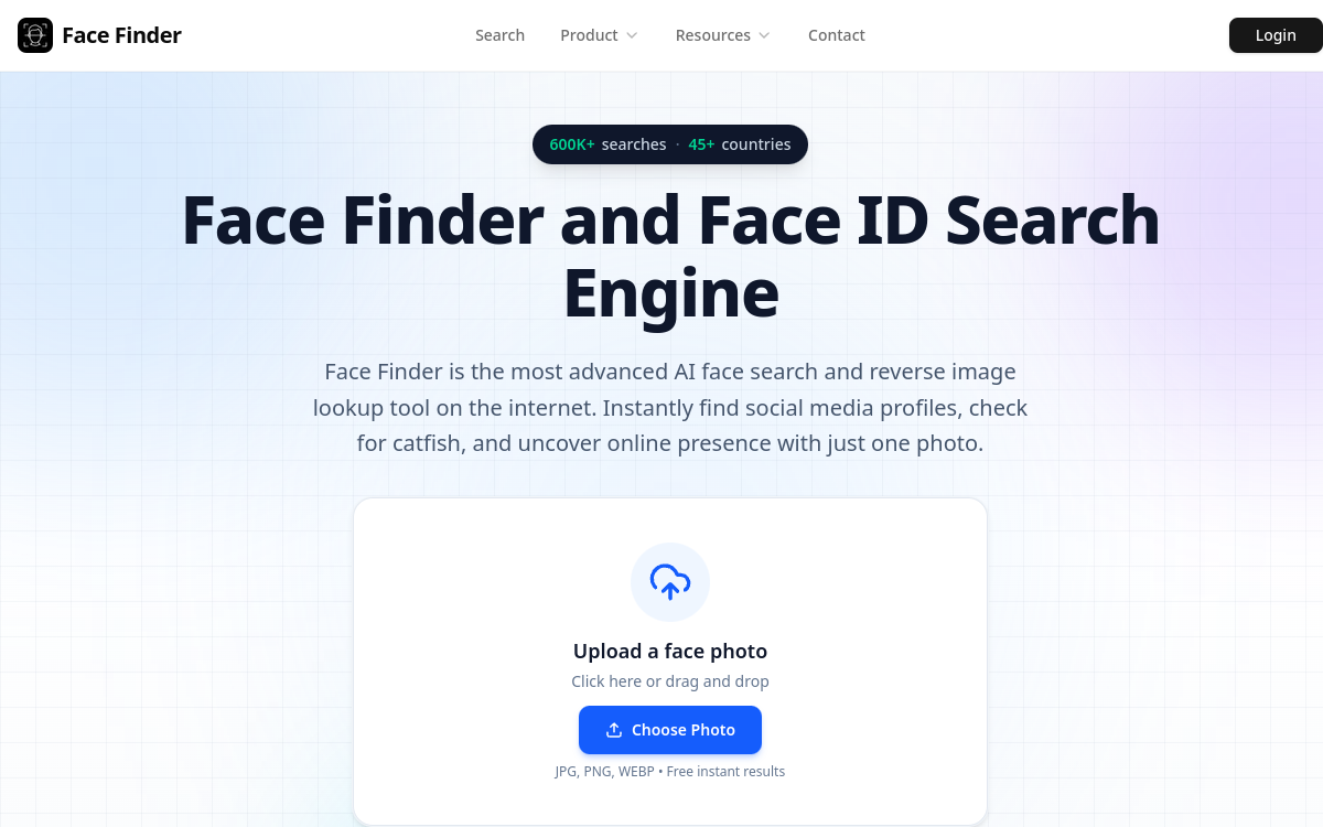 Screenshot di FaceFinder