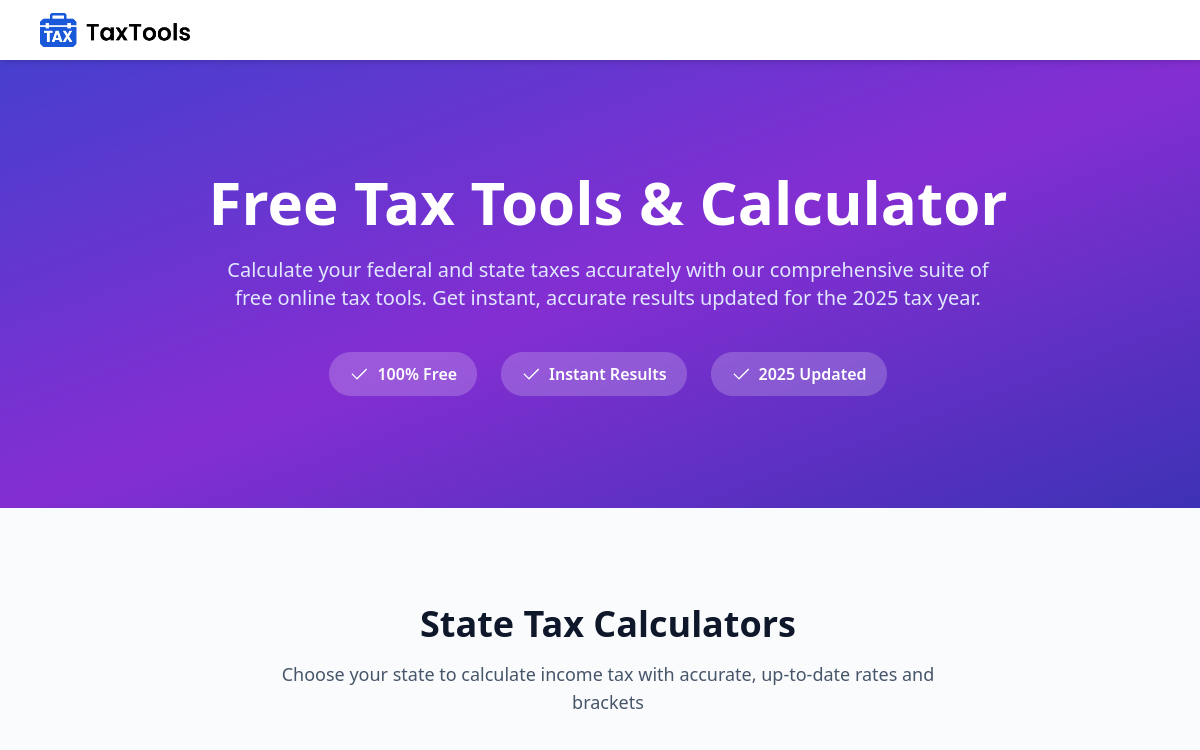 Screenshot di TaxTools AI