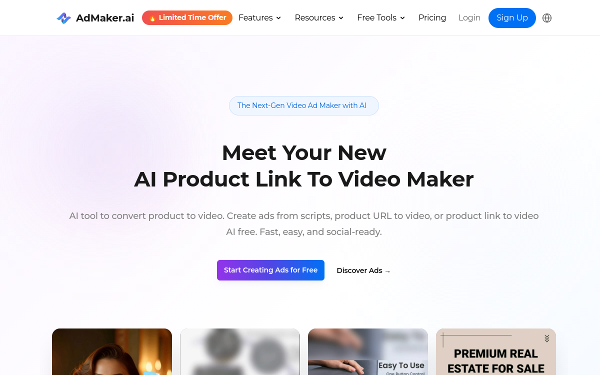 Screenshot di AdMaker AI